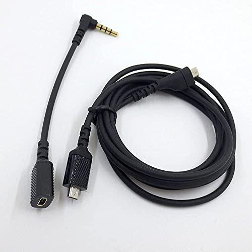 Arctis5 Replacement Audio Cable Detachable Audio Cord Compatible with SteelSeries Arctis 3 Arctis 7 Arctis Pro Headset (Sound Card Cable+Adapter Cable)