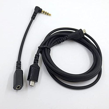 Arctis5 Replacement Audio Cable Detachable Audio Cord Compatible with SteelSeries Arctis 3 Arctis 7 Arctis Pro Headset (Sound Card Cable+Adapter Cable)