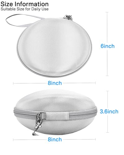Hard Travel Carrying Case Compatible with Skullcandy Crusher Over-Ear Headphones. (Case Only, Not Include The Device) (Silver) - color: Silver
