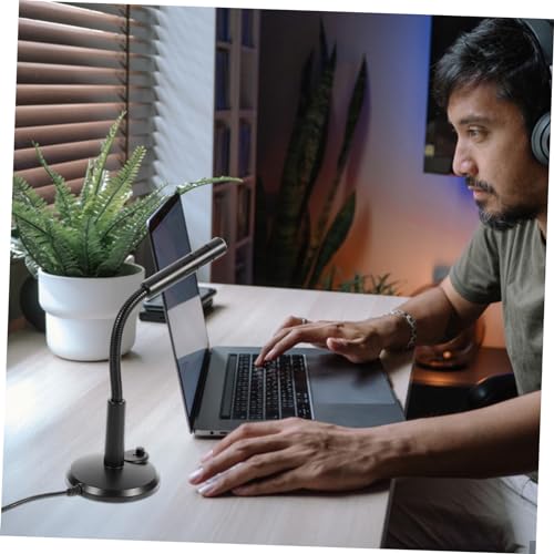OSALADI USB Microphone with Base for Laptop and Desktop Compact Condenser Mic with Sound High Sensitivity for Streaming Chatting and Recording