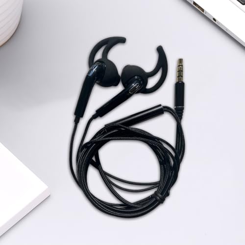 Wired Earbuds, Running Headphones with Microphone, Volume Control Earphones with Sporting Hook for Workout Sports Exercise Jogging Gym, Compatible Smartphones Mp3 Tablet Laptop 3.5mm