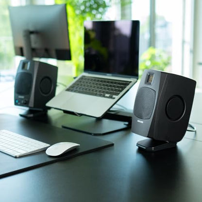 ADAM Audio D3V Active Desktop Studio Monitor Speakers - Black | USB-C, D-ART Tweeter, 3.5in Woofer, 240W, 45Hz-23kHz, 97dB SPL, Balanced TRS, Headphone Out - style: D3V Black