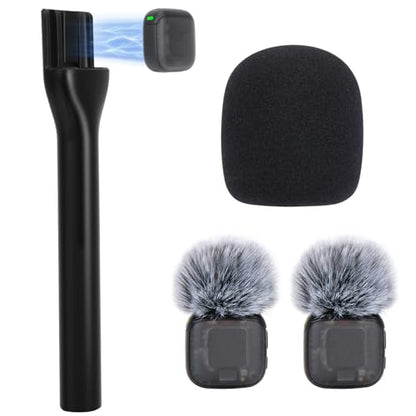 SUNMON Wireless Microphone Magnetic Holder Compatible with DJI Mic 3 (Mini/1/2), Interview Holder for Rode Wireless Micro/GO 2/ME/Pro (1 Universal Foam Cover, 2 Furry Windscreen Only for DJI Mic 3) - size: DJI Mic 3 Holder with 3 Mic Cover
