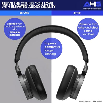 AHG Accessory House Global Upgraded Replacement Beoplay h95 Ear Pads Cushions Compatible with Bang & Olufsen Beoplay H95 Headphones (Black). Sheepskin Leather/High-Density Foam/Strong Magnet - color: Black