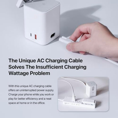 ADAM elements Mag 4 GaN 30W Magnetic 4-in-1 Charging Station, Wireless Desktop Charger for iPhone 17 16 15 14 Series, Apple Watch, AirPods & USB Devices (White)