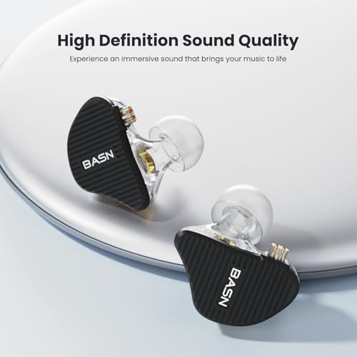 BASN Mix-PD in Ear Monitor,Planar Driver+Dynamic Driver 2-Pin Cable, Black - color: Matt Black