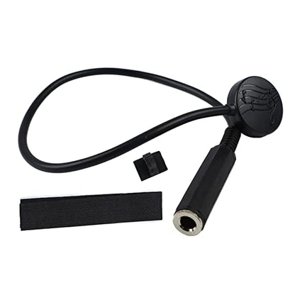 Generic Acoustic Guitar Pickup, Self Adhesive Contact Microphone Transducer with 1/4 Inch Jack for Amplifier Bass Recording Device Guitar Violin Ukulele