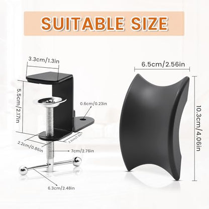 Headphone Hanger, PC Gaming Headset Stand Adjustable Clamp-On Headphone Hook Mount, Universal Fit for PC Accessories, Headphone Holder Under Desk