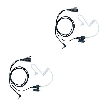 1 Pin 2.5MM Nipple Covert Acoustic Tube Earpiece Headset with MIC PTT for Motorola Talkabout Walkie Talkie 2 Way Radio MH230R T200 T260 T460 T600 MR350R MT350R MS350R 2 Pack | 2-Pack, nipple earbud, acoustic tube, PTT mic, 2.5mm 1-pin; Compatible with Mot