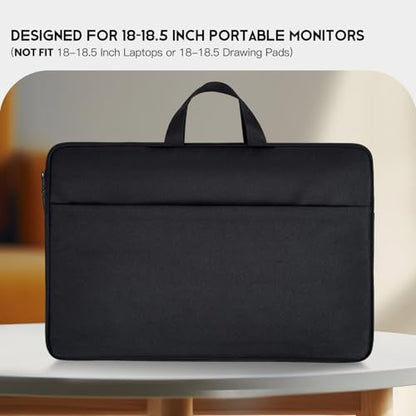Portable Monitor Case 18.5 inch, Carrying Monitor Sleeve Bag Compatible with VisionOwl InnoView Upperizon Large Portable Monitor, Travel Padded Protective Case with Accessory Pocket - size: 18 Inch