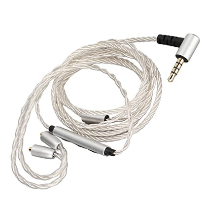 Earphone Wired Replacement Upgrade Cable,Silver Plated Copper 184 Core Headphone Upgrade Cable,Suitable for MMCX Interface Headphones SE846 SE535