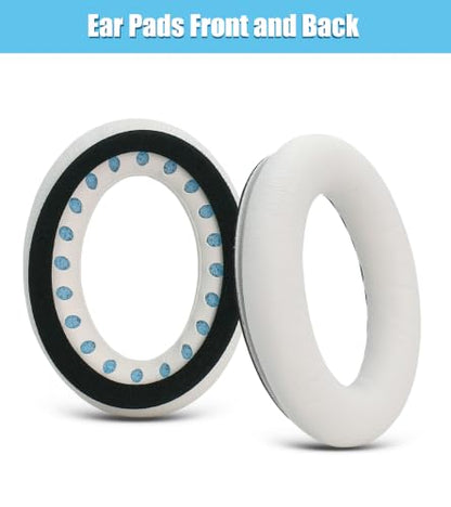 QC45 Replacement Ear Pads are Compatible with Bose QuietComfort 45 (QC45)/QuietComfort SE (QC SE) Headphones. Akkiv Earpads Cushions with Protein Leather and Memory Foam (Milky White) - color: milky white
