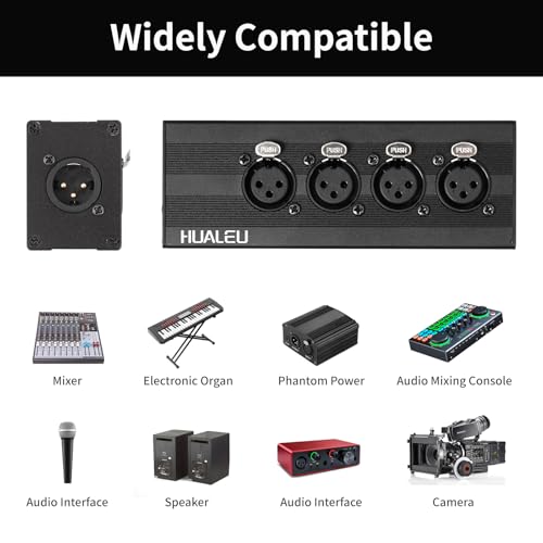 3Pin XLR 1 Male to 4 Female Splitter,4WAY XLR Four-Input and one-Output Parallel Connection Adapter,Four Microphone inputs Converted to one Output,4 in to 1 Out Aduio Splitter - color: XLR 4F TO 1M Adapter