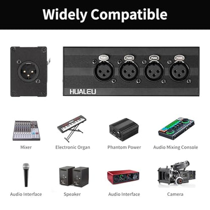 3Pin XLR 1 Male to 4 Female Splitter,4WAY XLR Four-Input and one-Output Parallel Connection Adapter,Four Microphone inputs Converted to one Output,4 in to 1 Out Aduio Splitter - color: XLR 4F TO 1M Adapter