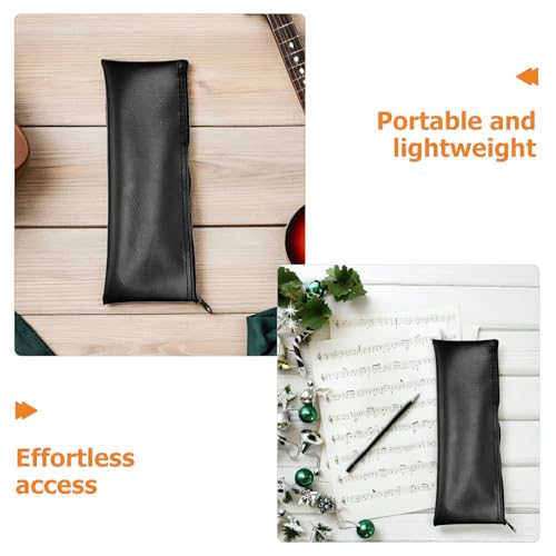 6pcs Portable Microphone Storage Bag for Hand Microphones with Pu Material and Dustproof Zipper Case, Lightweight Mic Pouch for Live Room Performances and Travel