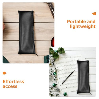 6pcs Portable Microphone Storage Bag for Hand Microphones with Pu Material and Dustproof Zipper Case, Lightweight Mic Pouch for Live Room Performances and Travel