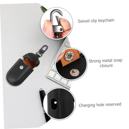 Wireless Earphone Holder for Earbuds 3i, Black Leather