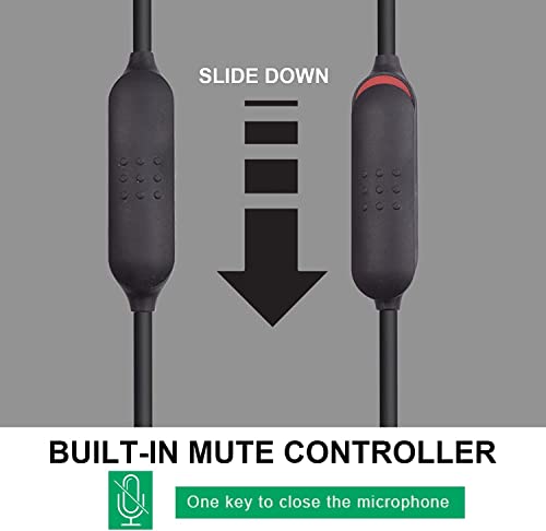 QC35 Boom Gaming Microphone Cable Compatible with Bose QC35 QC35 II Headphones, Noise Cancelling Boom Mic Cable Cord with Mute Switch for PS4/PS5, XBOX One, PC, Laptop, Mac, Smartphone, 3.9ft
