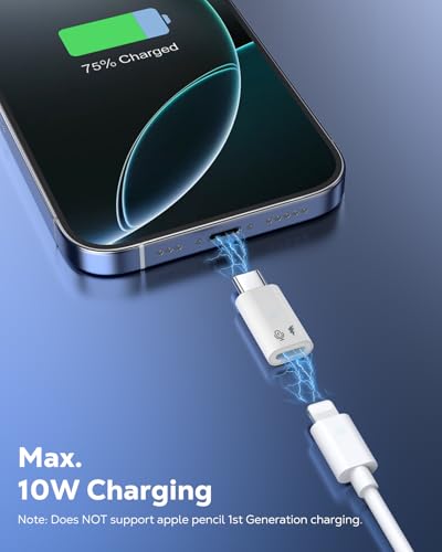 MoKo Lightning to USB C Microphone Adapter 2 Pack | Not for Headphone/Data Transfer, for Wireless Lavalier Microphone, for iPhone 17 Air 16 15 Pro Max Plus, iPad