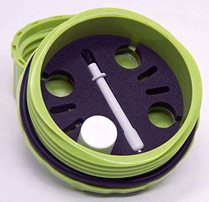 Hearing Device Protection Case - Crush & Water Resistant Hard Case for Storage and Protection of Aids, Batteries, and Other Devices (Lime Green) - color: Lime Green