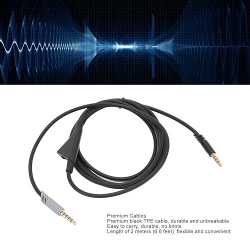 goodstumbler Headphone Sound Cable: Compatible with Logitech Astro A10 A30 A40 A40 TR, Replacement Gaming Headset with Inline Volume Control, Detachable Woven Audio Cable