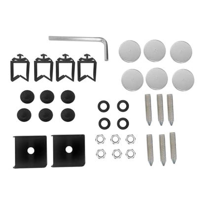 Audiosavings Bundle: (2) MR824 8 170W Powered Studio Monitors Bundle with (2) Rockville Adjustable Studio Stands + (2) Foam Pads, 10.35" x 13" + Condenser Mic w/Metal Shock Mount (7 Items)