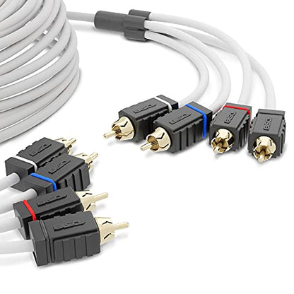 DS18 MOFCR-25FT 4 Channels OFC Marine RCA Audio Stereo Cable - 25 Feet - style: 25 Ft 4 Channel