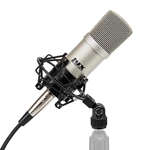 PreSonus Pair of Eris E3.5 3.5" 2-Way 25W Studio Monitors with and Professional Condenser Recording Microphone, Shockmount XLR Kit