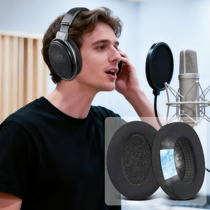 SOULWIT Cooling Earpads for Sennheiser HD600/HD650/HD6XX - Black | for HD600/HD650/HD660 S/HD660 S2/HD6XX/HD58X/HD580/HD565/HD545/HD535 Headphones - color: Black