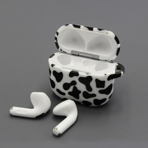 Case Compatible with AirPods 4 Case,Soft Silicone Cover with Bracelet Lanyard and Keychain, Cute Wireless Charging Protective Case for Apple AirPods 4th for Women and Men (Cow) - color: Cow
