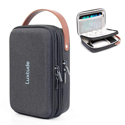 Electronics Organizer Travel Case, Portable Tech Bag for Working/Travelling, Sturdy Hard Shell Zipper Cases for Charger/Mouse/Hard Drive, Case Only