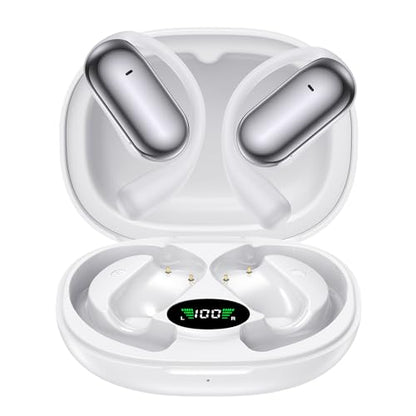 【2026 New Bluetooth 5.4 Open-Ear Headphones】 Adjustable Ear Hooks, Crystal-Clear Sound with Zero Sound Leakage, Clear Calls, IP68 Waterproof, 50H Ultra-Long Battery Life, Fast Type-C Charging