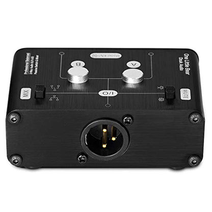 Douk Audio 2 Way XLR Balanced Stereo Audio Switcher Passive A/B Mini Switch Box Mixer Sound Splitter (KN102, 2-IN-1-OUT)