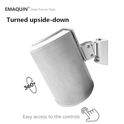 Wall Mounts Brackets-Pair Set(2PCS) for Sonos Era 100/Era 100 SL Speaker(Include 2PCS,Swivel and Tilt,Sturdy Metal,Enduring Paint Finish,Compatible with Sonos Era 100/Era 100 SL,Pair,White) - color: White, size: Pair Set