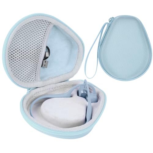 Case for SHOKZ OpenRun Pro2/Mini/1/OpenMove/OpenSwim Headphones | Open-Ear Bone Conduction Sport Headphones Accessories, For Standard and Mini, Travel Friendly - color: Light Blue Case