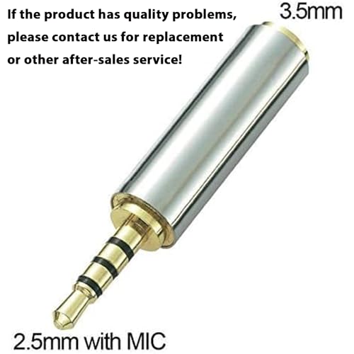 Adhiper 2.5mm to 3.5mm Adapter 3 Ring Jack Converter, 2Pcs | 2.5mm Male to 3.5mm Female Adapter, Gold Plated Jack Full Metal Connector for Headphone Earphone Headset Stereo or Mono