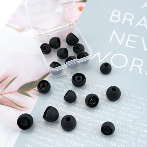 BlingKingdom 9 Pairs Replacement Earbuds Silicone Earbud Tips Earbuds Cap, Earbud Cushions for Most in-Ear Earbuds, 3 Different Size (S/M/L)