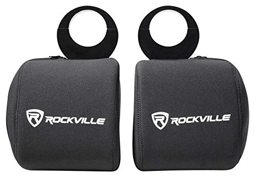 Rockville Pair RWBC69 Neoprene Covers for 6x9" Marine Wakeboard Tower Speakers, Water-Resistant, Durable Fabric, Snug Fit for Boating and Watersports | Water/Moisture Protection, Durable Stitching, Strong Zipper, Snug Fit, 7"-7.7" Height, Fits MAC69B/MAC6