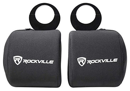 Rockville Pair RWBC69 Neoprene Covers for 6x9" Marine Wakeboard Tower Speakers, Water-Resistant, Durable Fabric, Snug Fit for Boating and Watersports | Water/Moisture Protection, Durable Stitching, Strong Zipper, Snug Fit, 7"-7.7" Height, Fits MAC69B/MAC6