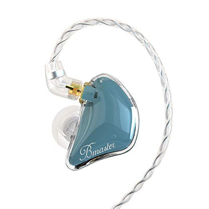 BASN Bmaster Triple Drivers in Ear Monitor Headphone with Two Detachable Cables Fit in Ear Suitable for Audio Engineer, Musician (Blue) - color: Blue