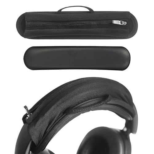 Adhiper Universal Headphone Headband Cover + Removable Headband Cushion - color: Black with Foam Cushion