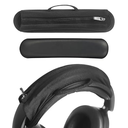 Adhiper Universal Headphone Headband Cover + Removable Headband Cushion - color: Black with Foam Cushion