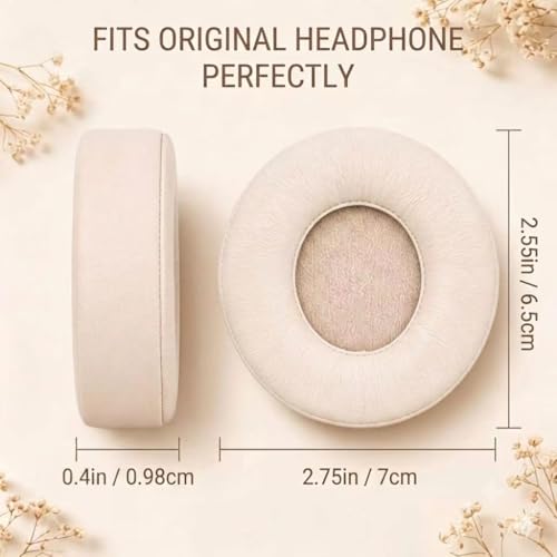 GEVO Ear Pads Replacement for Beats - Earpad Cushions for Solo 2/3 Wired Wireless Headphones Covers with Noise Isolation Memory Foam with Extra Adhesive Kit (Pink)