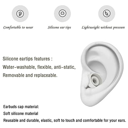 4 Pairs Silicone Ear Tips Earbuds Replacement Tips Earbuds Cap Eartips Tips Compatible with Powerbeats 1/2/3 Wireless Beats by Dre Headphones (Light Gray) - color: Light Grey
