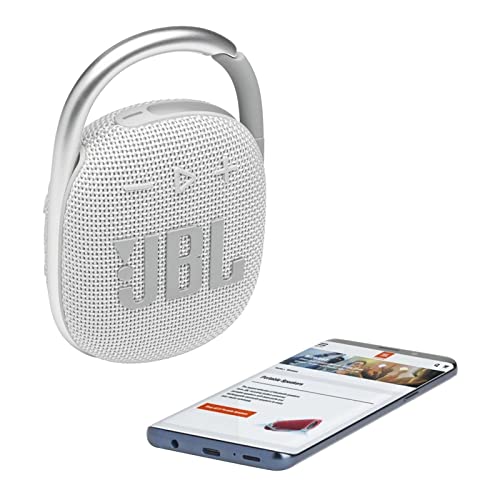 JBL 2 Pack Clip 4 Waterproof Wireless Audio Bluetooth Speaker Bundle (White) - color: White