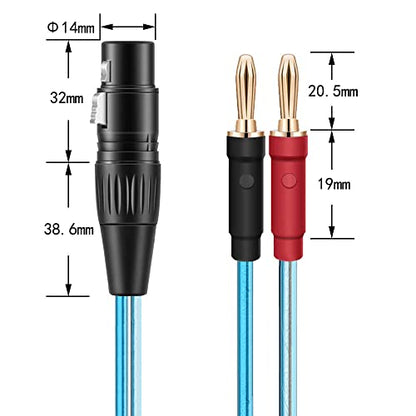 Gotor XLR to Banana Speaker Cable - 3.28ft (XLR Female) - color: XLR Female