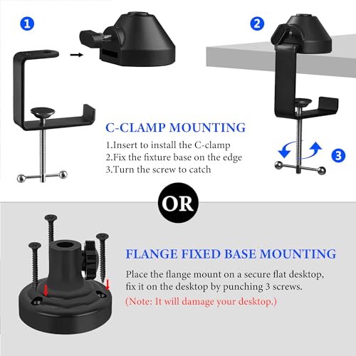 GEEKRIA for Creators Microphone Arm Compatible with Razer Seiren V3 Mini, X, V2 Pro, V2 X, Elite, Mic Boom Arm with Table Flange Mount Adapter, Adjustable Suspension Stand, Desk Mount Holder