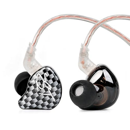 YINYOO KZ-ZST Hybrid Banlance Armature with Dynamic in-Ear Earphone 1BA+1DD HiFi Headset Wired Earbuds IEM Headphones Gaming Earbuds (Black-zst with Microphone) - color: black, size: With mic, style: with mic