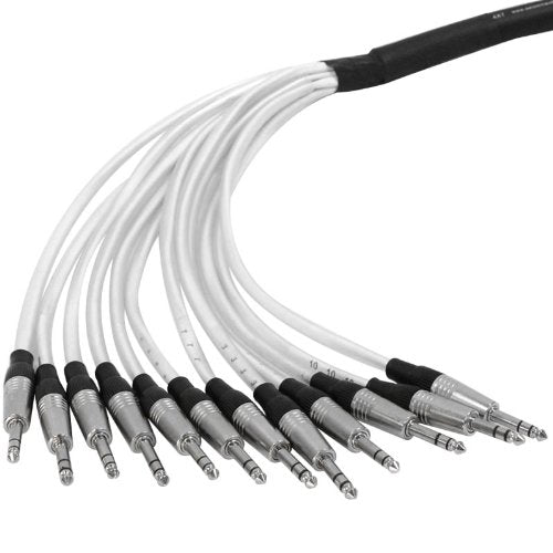 Seismic Audio - SAST-12-24-15 - 12 Channel 1/4" TRS Insert Snake Cable to 24 1/4" TS - 15 Feet - size: 15 Foot - 12 TRS x 24 TS