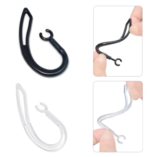 Replacement Ear Hook for Walkie Talkie Bluetooth Headset Black&Clear - color: Mix